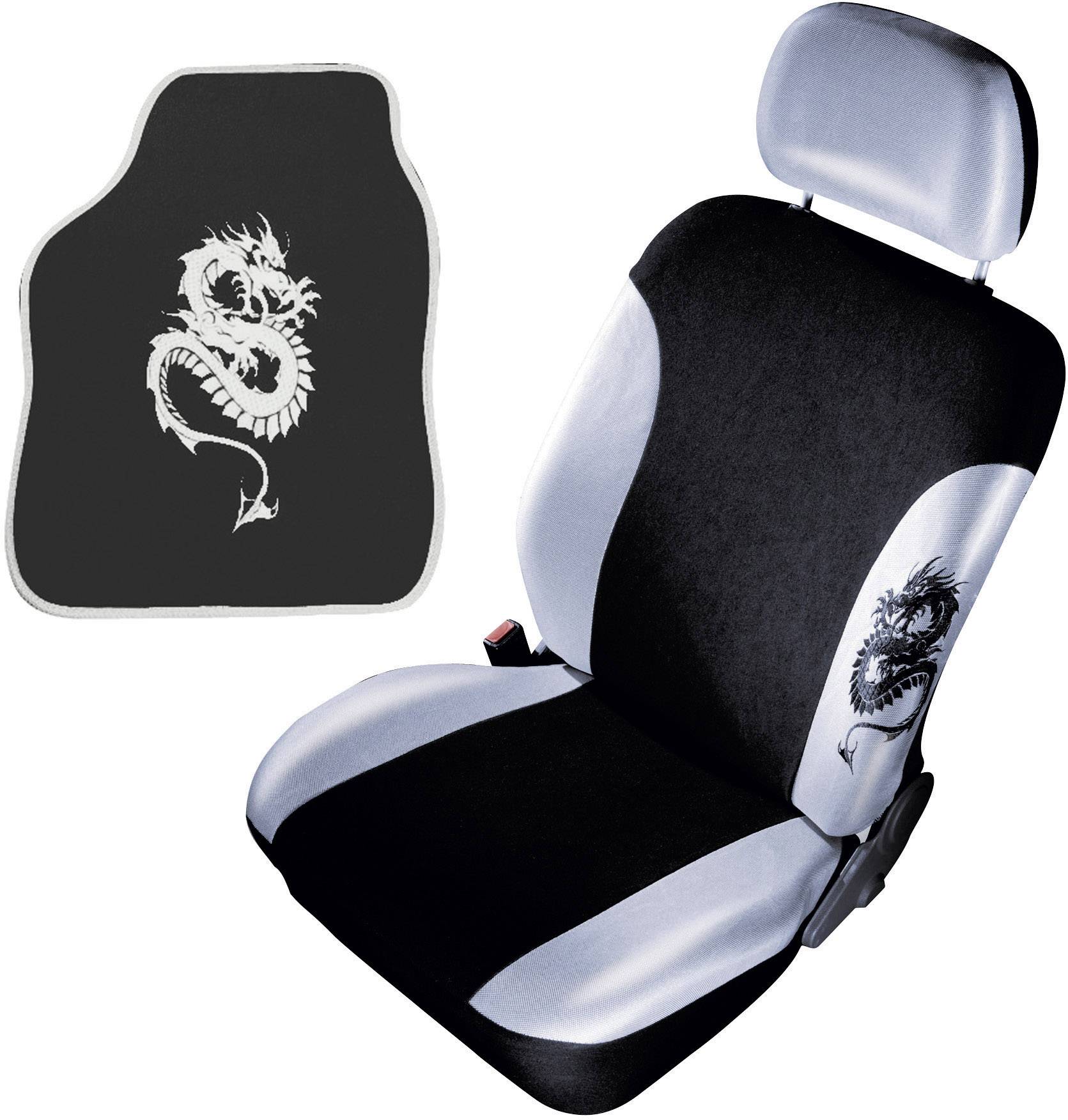 Universal car seat cover & mat set Silver Dragon from