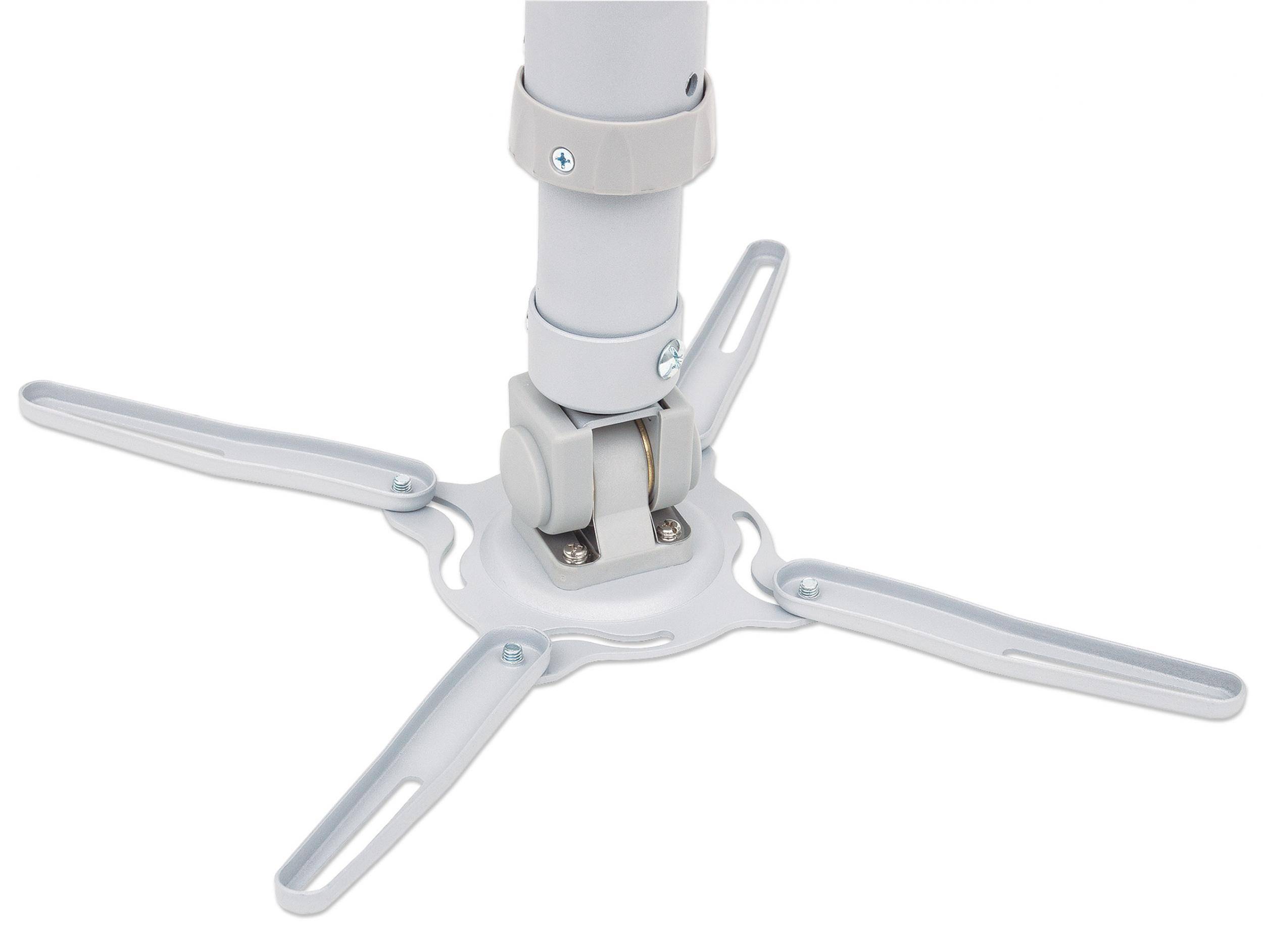 Manhattan 424868 Projector ceiling mount Tiltable, Rotatable Max. distance to floor/ceiling: 197 cm Silver-3