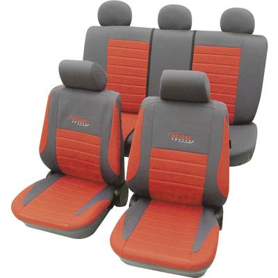 cartrend 60121 Active Seat covers 11-piece Polyester Red Driver's seat, Passenger seat, Back seat