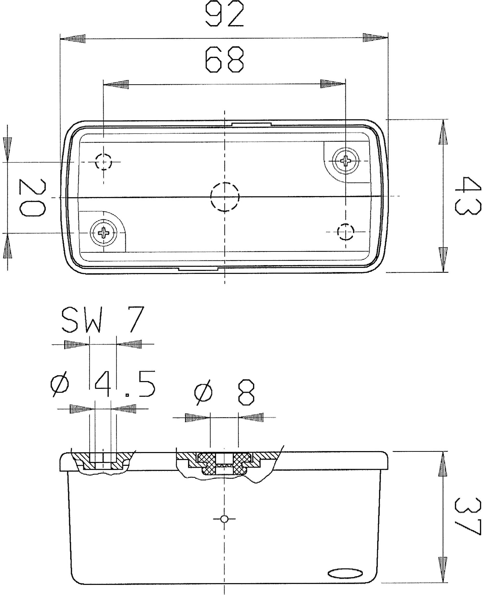 SecoRüt End outline marker Marker right, left 12 V Red, White-1