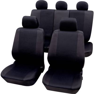 Petex 26174804 Sydney Seat covers 11-piece Polyester Black Driver's seat, Passenger seat, Back seat