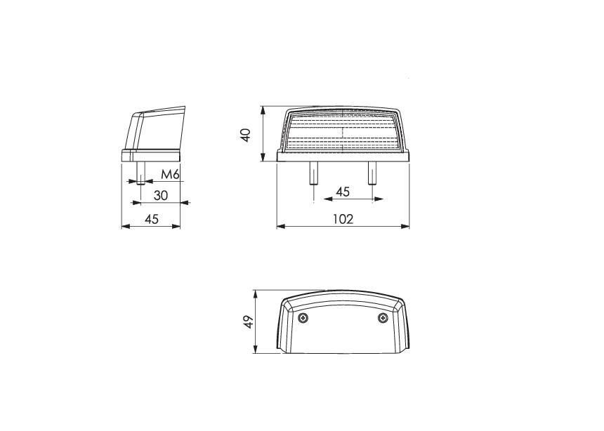 SecoRüt Number plate light Number plate light rear 12 V, 24 V-6