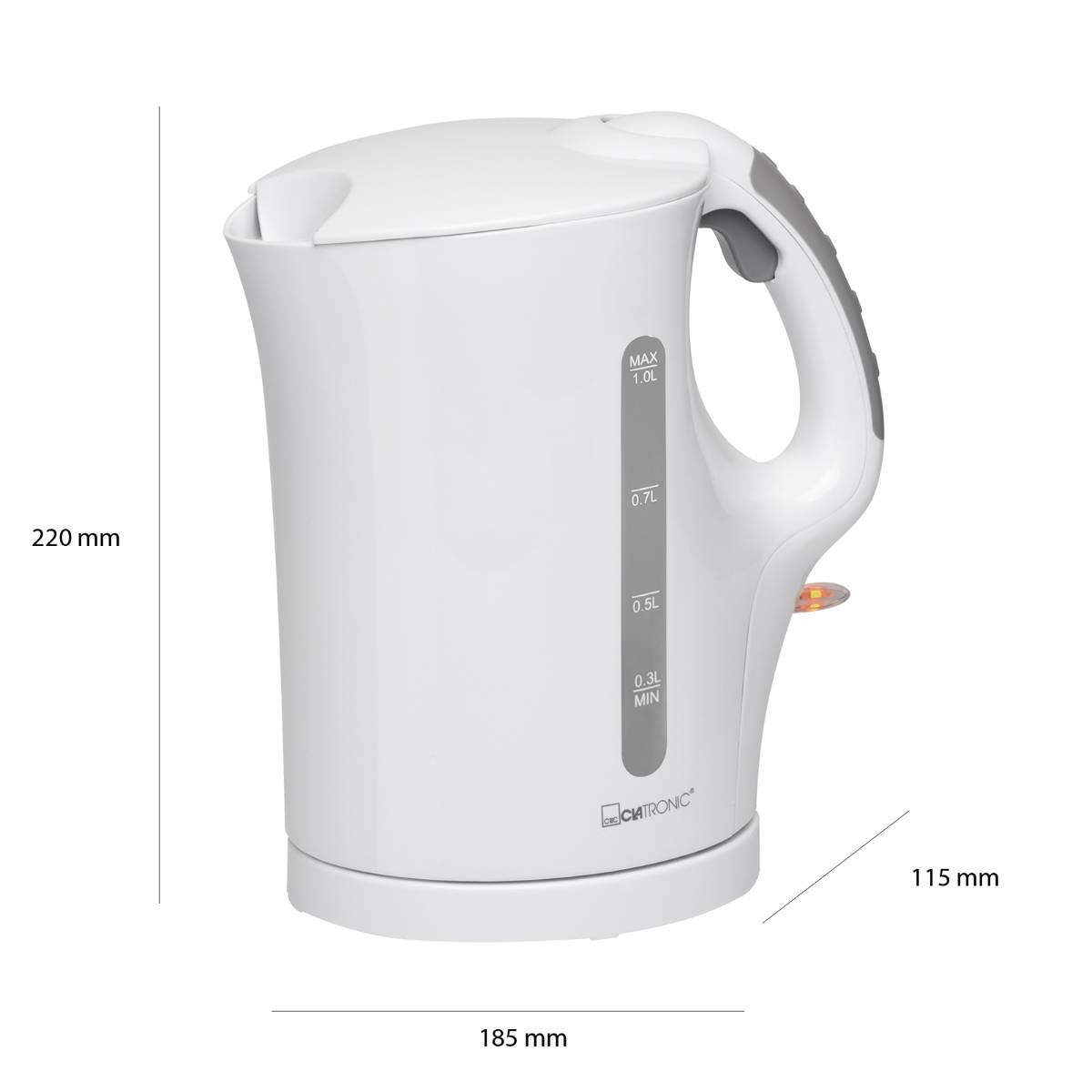 Clatronic WK 3462 Kettle White Capacity: 1 l-6