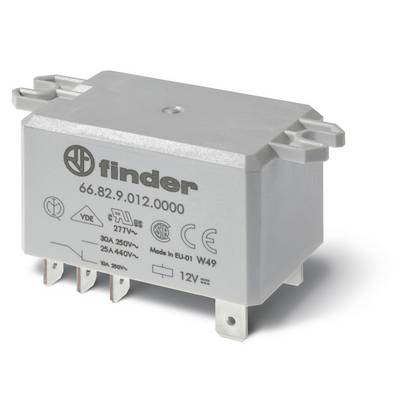 Finder 66.82.9.012.0000 Plug-in relay 12 V DC 30 A 2 change-overs 1 pc(s)-0
