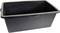 Rectangular, black plastic tray with a smooth surface and slightly raised edge.
