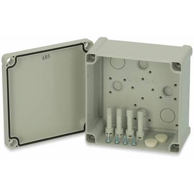 Fibox TA 131308 Wall-mount enclosure 130 x 130 x 75  Acrylonitrile butadiene styrene Grey-white (RAL 7035) 1 pc(s) 