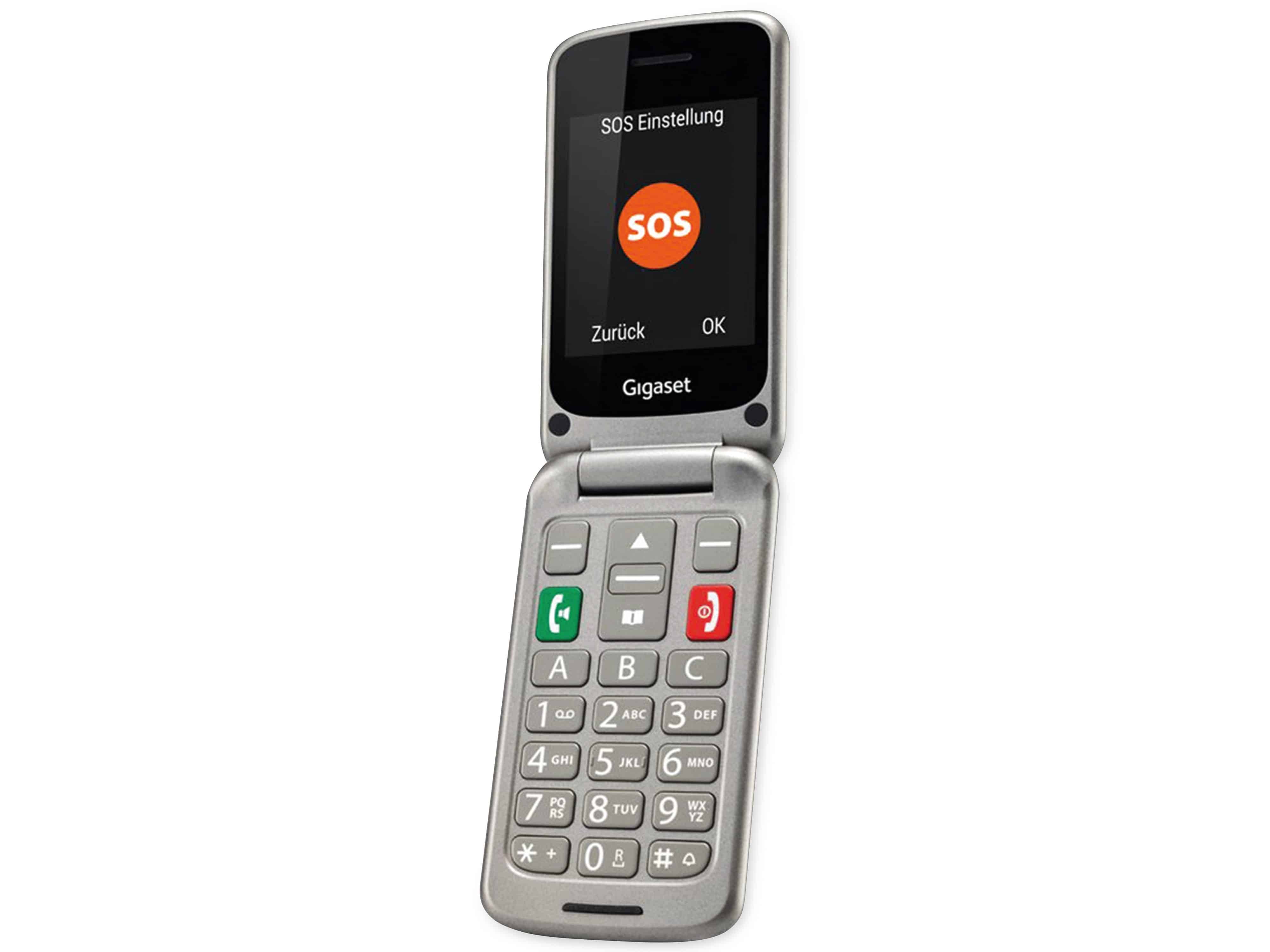 Symbol image for Gigaset GL590 Big button flip top mobile phone Silver