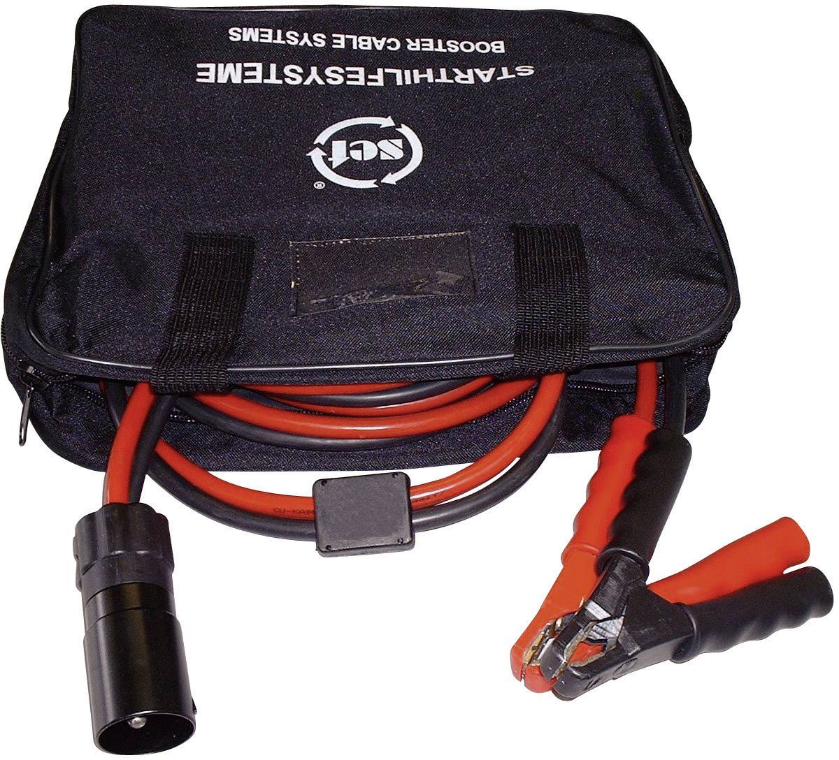 'Jump lead set in black bag with accessories for vehicle jump-starting.'