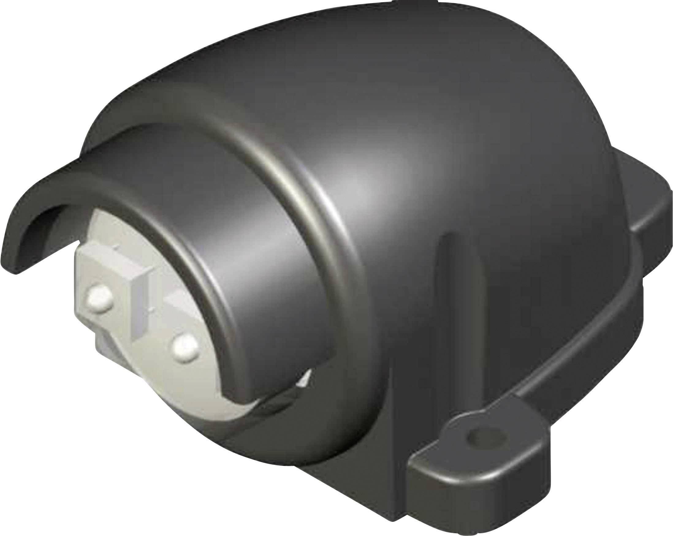 'Illustration of an electrical connector with protective cap, two visible metal contacts, suitable for automotive applications.'