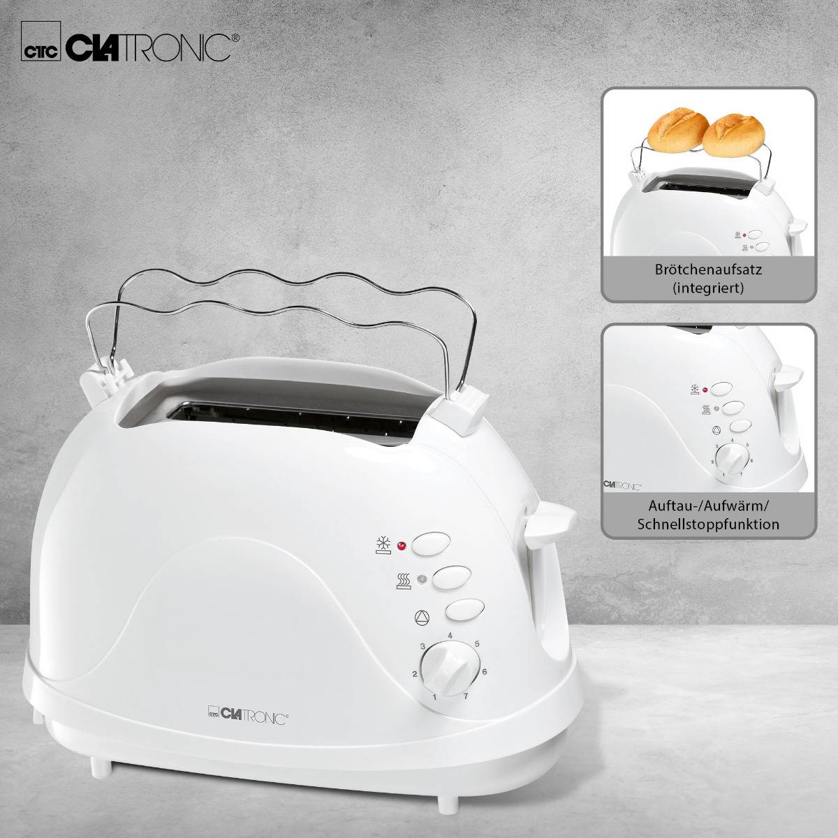 Clatronic TA 3565 Toaster White-1