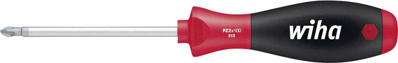 Screwdriver with red and black handle, bearing the 'wiha' brand name. Suitable for slotted or cross-head screws.