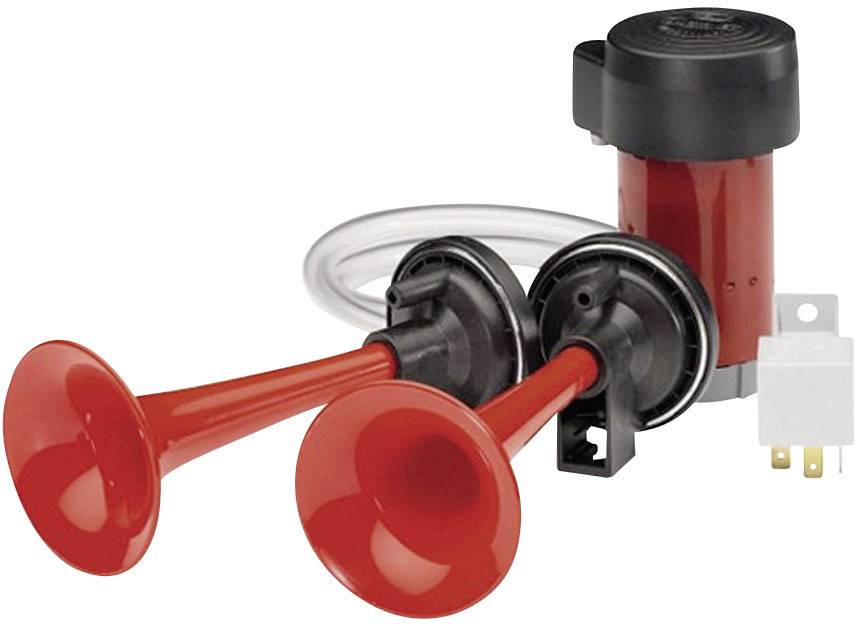 HELLA 3PB003001-661 24 VOLT TWIN AIR HORN SET WITH COMPRESSOR RELAY AND PIPE ETC 
