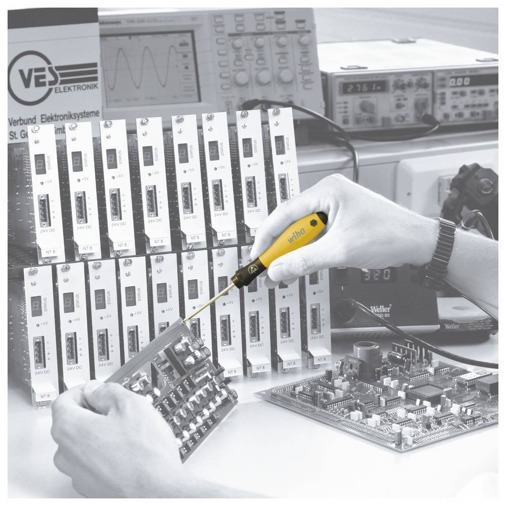 Wiha 362SF ESD T5x60 ESD Torx screwdriver Size (screwdriver) T 5 Blade length: 60 mm DIN EN 61340-5-1-1