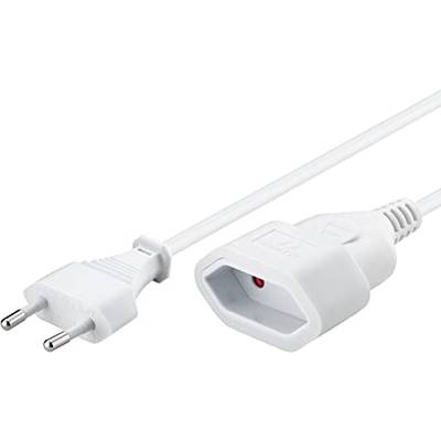 Goobay 50509 Current Cable extension  2.5 A White 5 m H03VVH2-F 2X 0,75 mm² Aluminium connector, ribbon, Flat , CCAW, PV