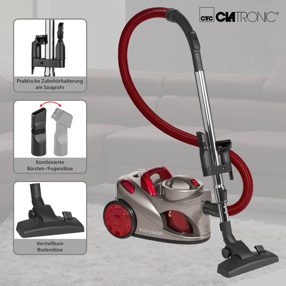 Clatronic BS 1294 Bagless vacuum cleaner 700 W | Conrad.com