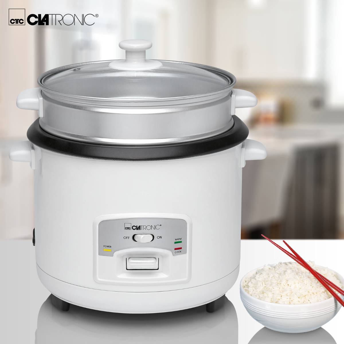Clatronic RK 3566 Rice cooker White with steam cooker | Conrad.com