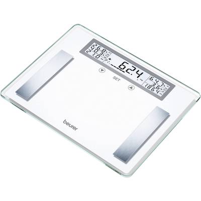 Beurer BG 51 XXL Smart bathroom scales Weight range=200 kg White, Stainless steel 