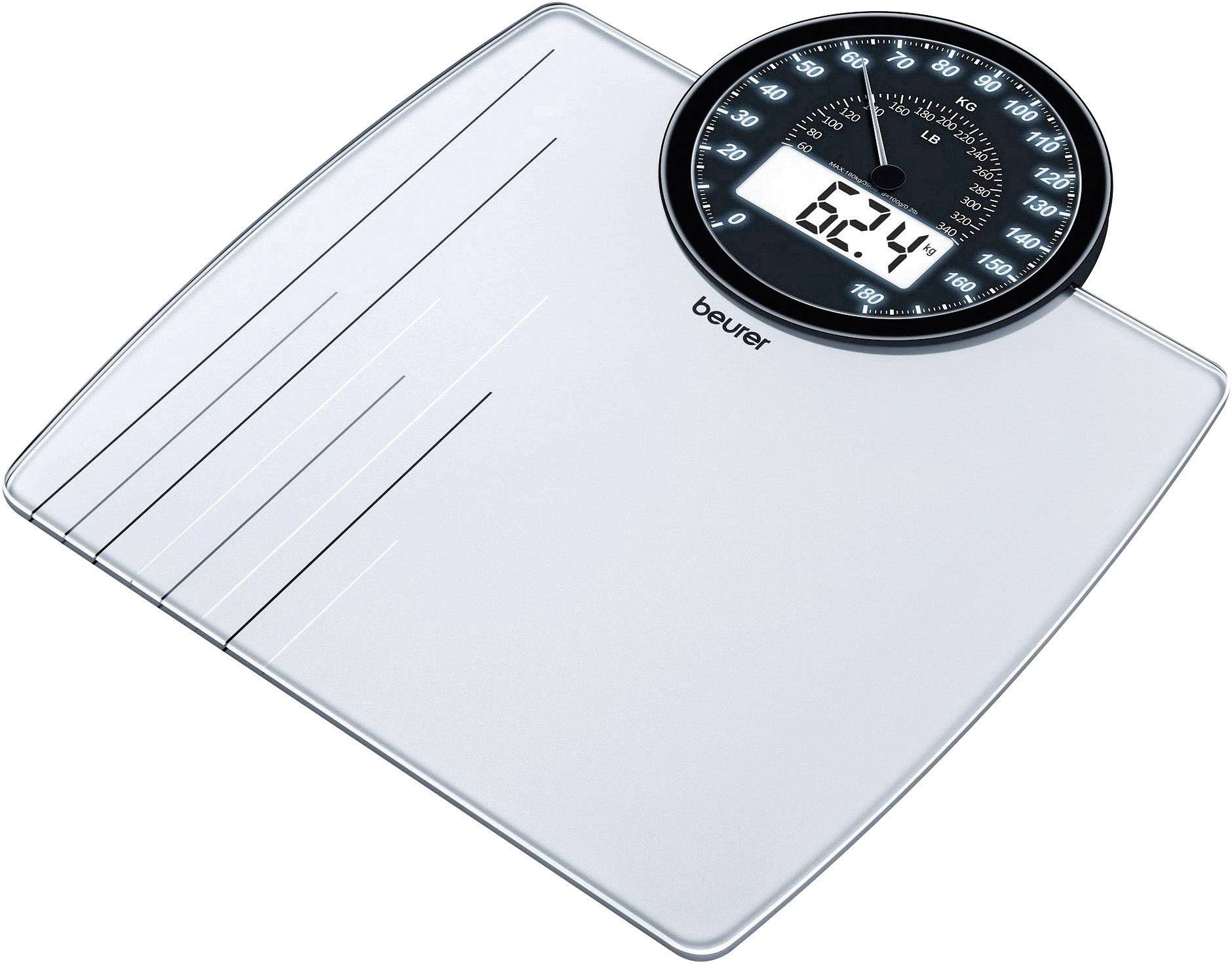 Beurer GS 58 Bathroom scales Digital Weight range=180 kg White, Black