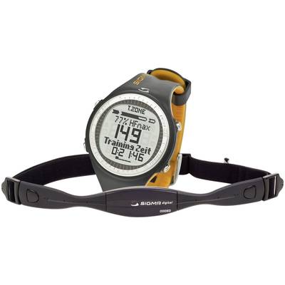 Sigma  Heart rate monitor watch with chest strap     Black-yellow