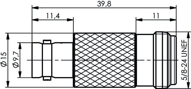 Telegärtner J01008A0088 J01008A0088 Coax adapter BNC socket - N socket 1 pc(s)-3
