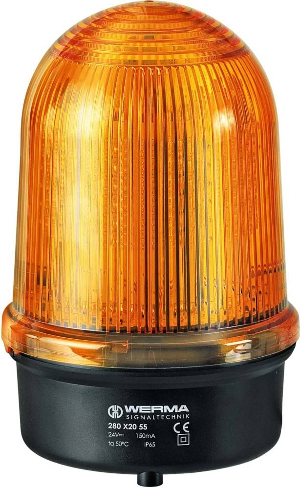 Werma Signaltechnik Emergency light LED 280.320.68 280.320.68 Yellow Non-stop light signal 230 V AC-0