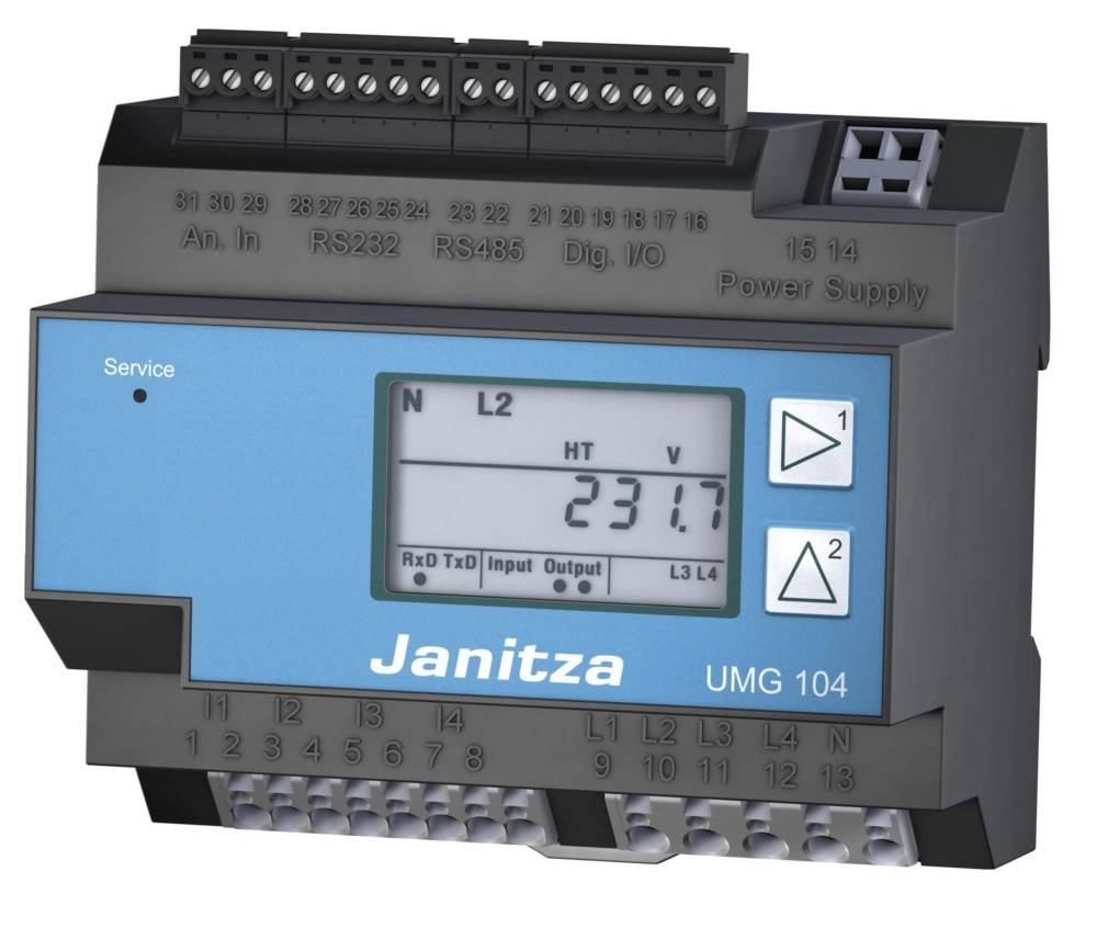 Janitza UMG 104 Network diagnostics 3-phase, 1-phase Data logger-1