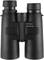 A black pair of binoculars by Eschenbach, model 'Arena 10x50B', stands upright. Ideal for outdoor observations.