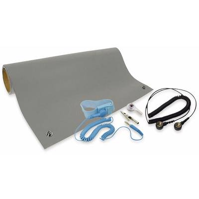 Quadrios  ESD bench mat set Grey (L x W) 1200 mm x 600 mm  