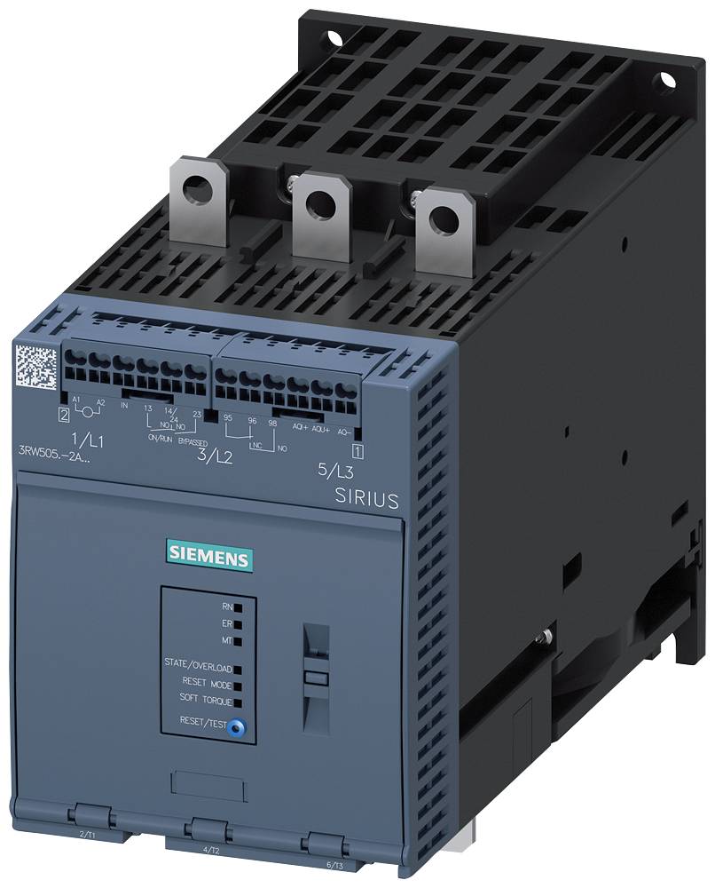 Siemens 3RW5055-2AB04 3RW50552AB04 Soft starter Motor power at 400 V 75 kW Motor power at 230 V 37 kW 200 V, 480 V Nominal current 143 A