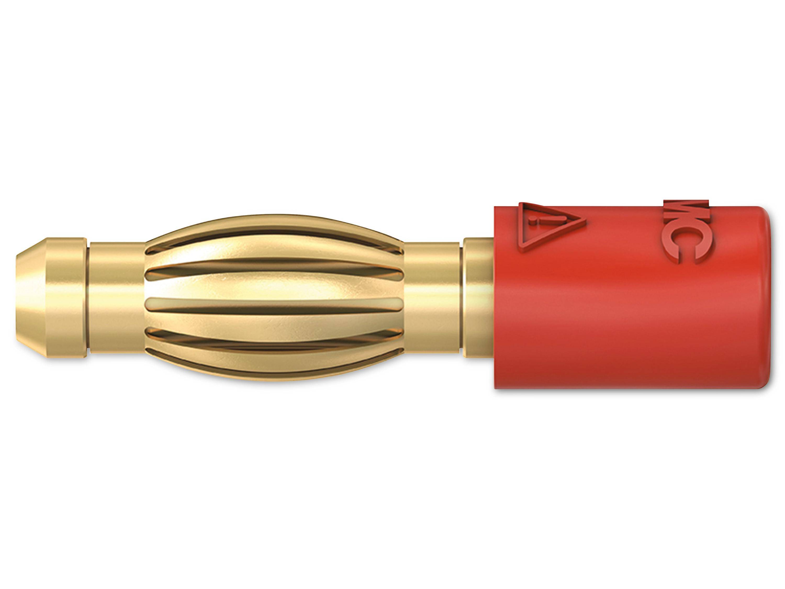 Stäubli R4/2-A Plug-to-plug connector 4 mm plug - 2 mm socket;Red1 pc(s)-2