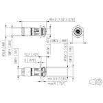 M12 socket X-coded IP67, field mountable with flange