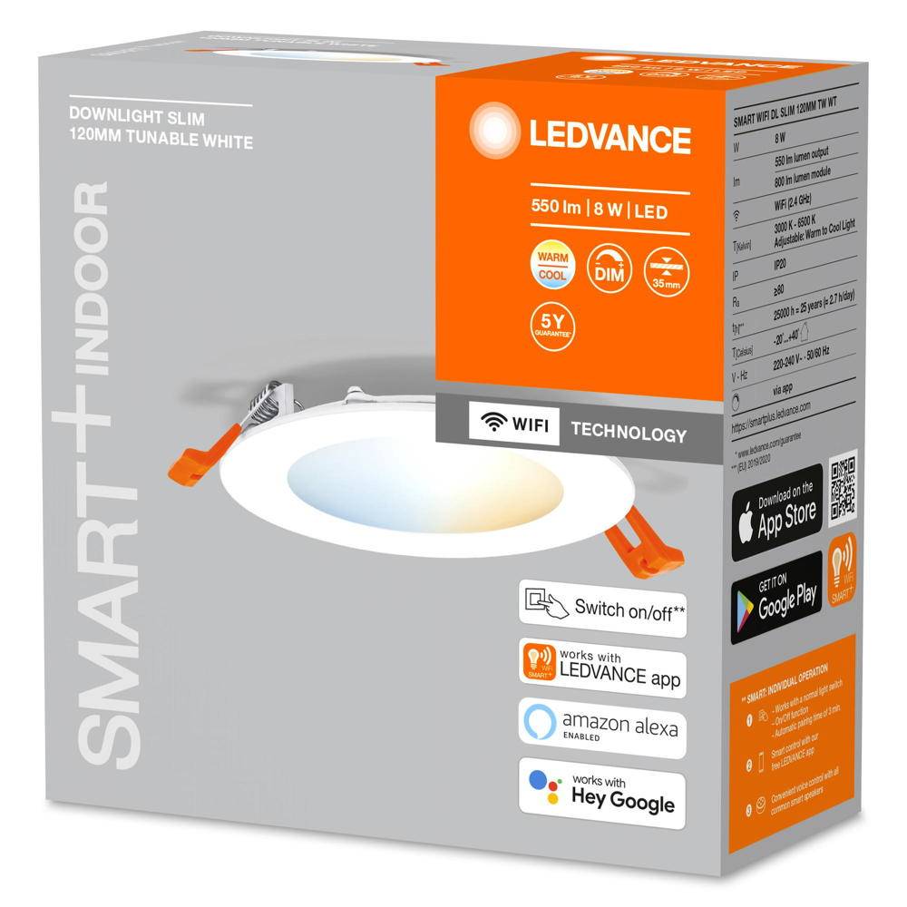 Ledvance Smart Recess Slim Downlight Tw Led Recessed Light Eec F A G Led