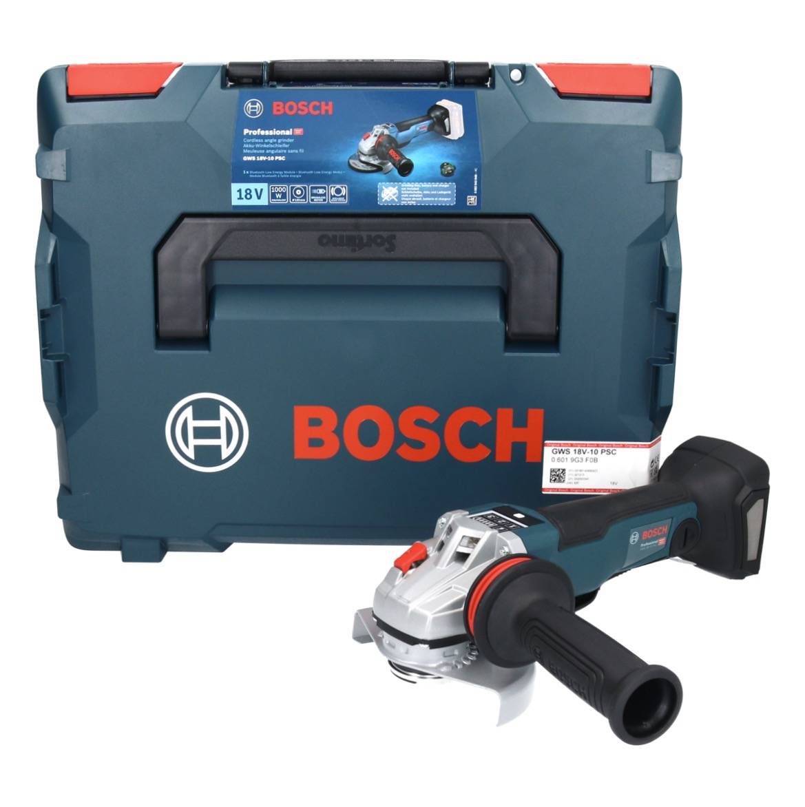 Bosch Professional GWS 18V-10 PSC 06019G3F0B Cordless angle grinder 125 mm w/o battery, w/o charger, incl. case 18 V-1