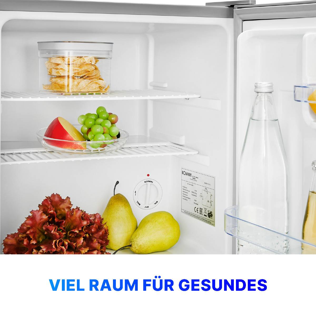 Bomann KB 7346 ix-look Refrigerator EEC: E (A - G) 42 l Free standing appliance Inox finish-1