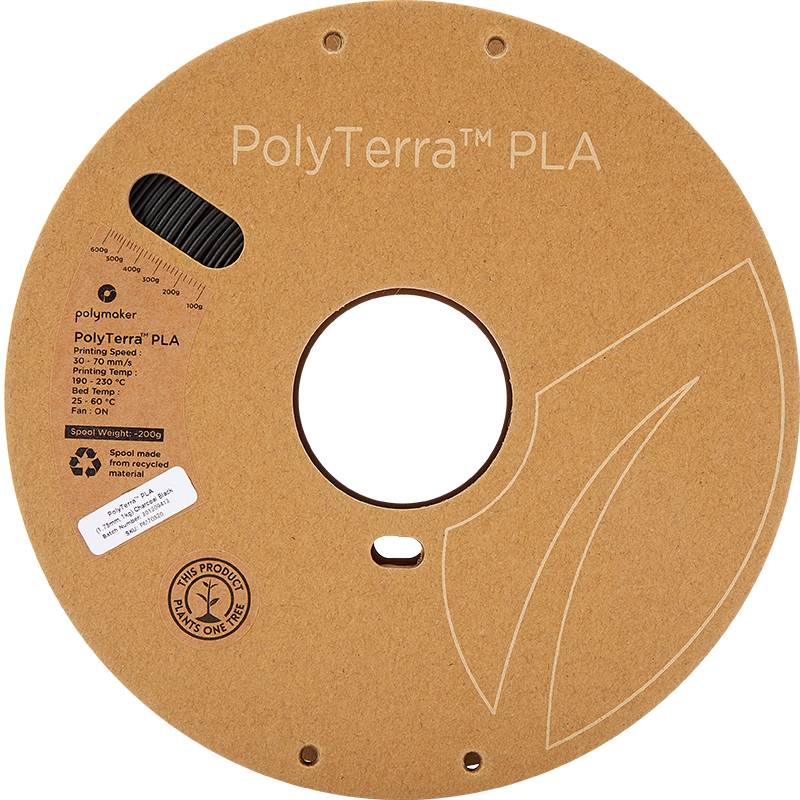 Polymaker 70821 PolyTerra PLA Filament PLA low-plastic 2.85 mm 1000 g Black (matt) 1 pc(s)-4
