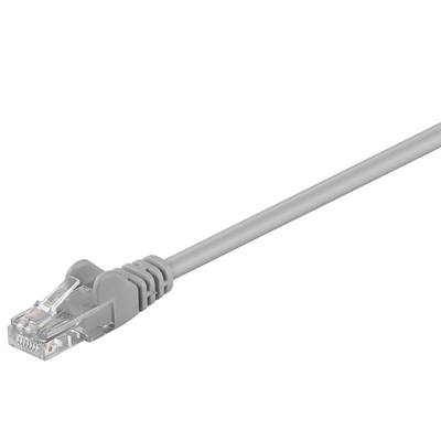 Goobay 68377 RJ45 Network cable, patch cable CAT 5e U/UTP 5 m Grey CCAW, Round, incl. detent, PVC coating 1 pc(s)