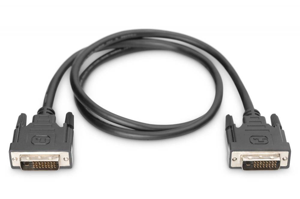Digitus DVI Cable DVI-D 24+1-pin plug, DVI-D 24+1-pin plug 3.00 m Black AK-320108-030-S Round, double shielding DVI cabl-2