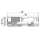 Binder 99-0406-00-03 Series 712 Sub Miniature Circular Connector Nominal current (details): 4 A