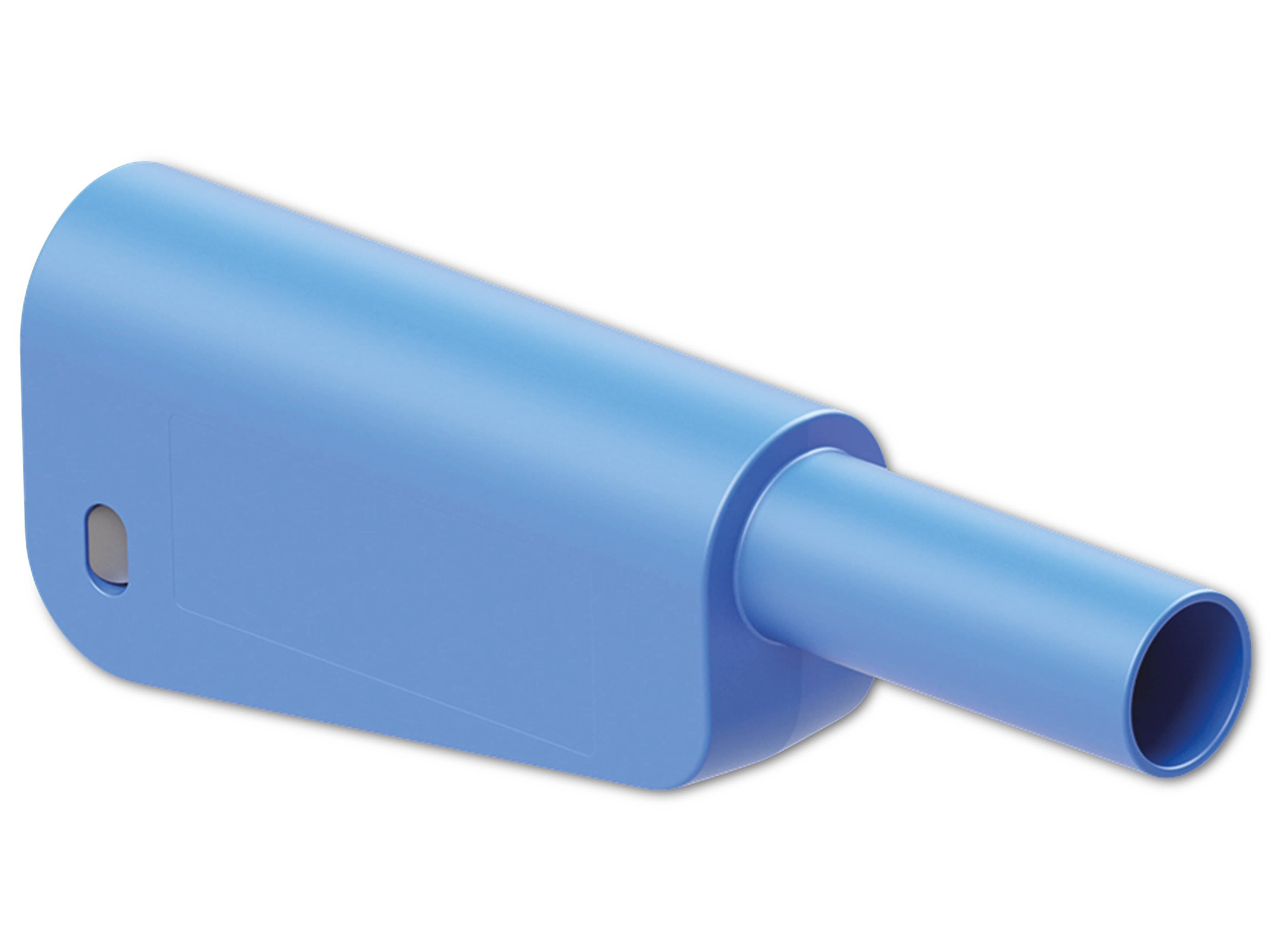 Symbol image for Stäubli SLQ-4N-46 Straight blade safety plug Plug Pin diameter: 4 mm Blue 1 pc(s)