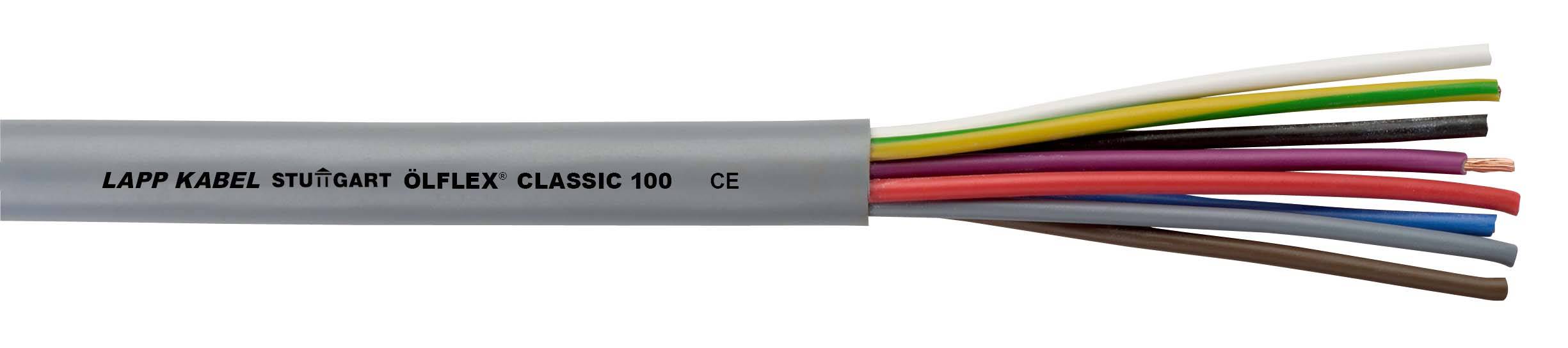 LAPP ÖLFLEX® CLASSIC 100 Control lead 2 x 1.5 mm² Grey 100634/50 50 m-0