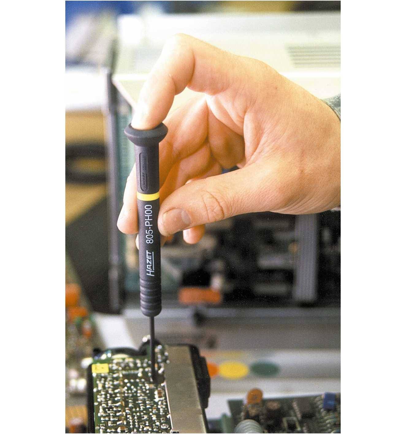 Hazet Electrical & precision engineering Slotted screwdriver Blade width: 3 mm Blade length: 75 mm-1