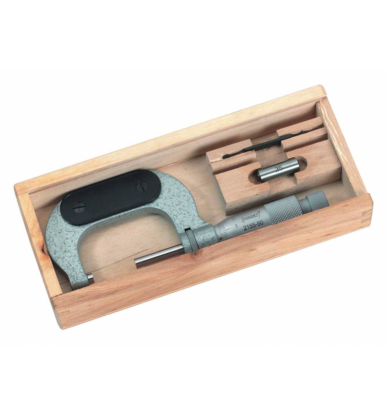 Hazet 2155-50 Micrometer + graduation 25 - 50 mm Reading: 0.01 mm DIN 863-3-1