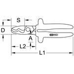 1000V two-cut cable cutters, 200mm