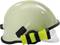 Personal Protective Equipment: A beige safety helmet with a fixed yellow torch attached to the side, suitable for safety or construction work.