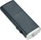 Black plastic rectangular enclosure with rounded edges and a transparent section at one end.