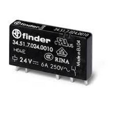 Finder 34.51.7.012.0010 PCB relay 12 V DC 6 A 1 change-over 1 pc(s) 
