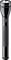 Black LED torch in a cylindrical shape with a textured grip and switch located in the centre.