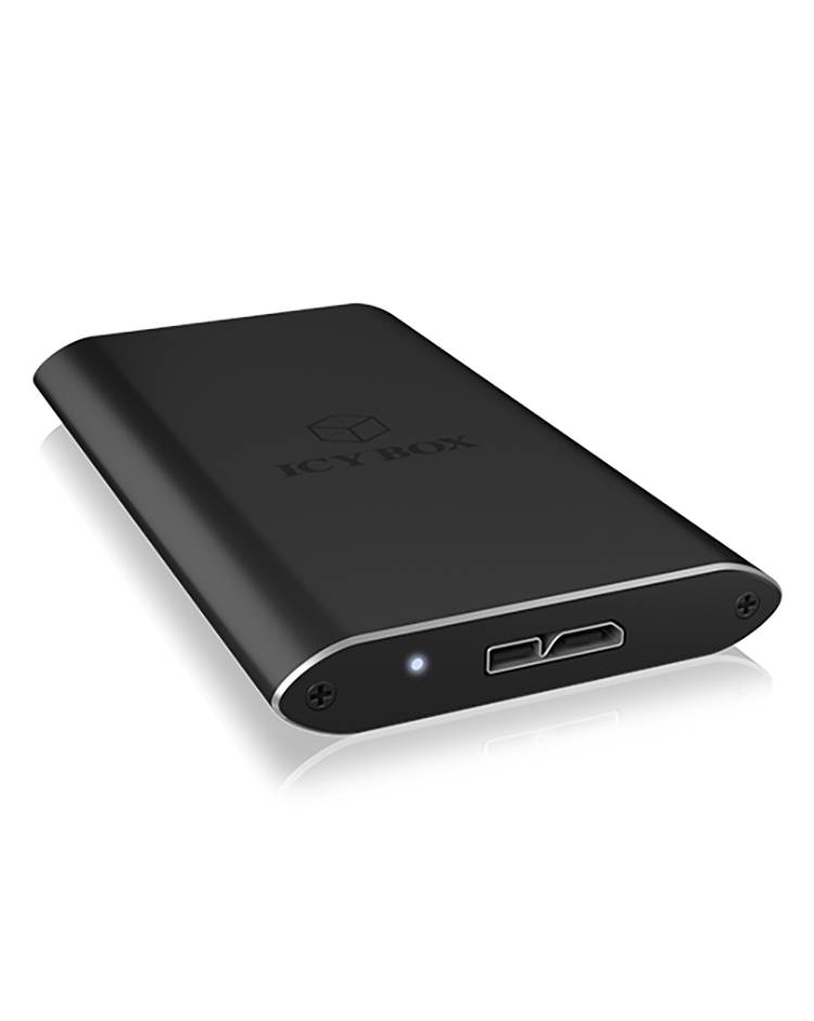ICY BOX IB-182aMU3, Ext.-Gehäuse, 1x mSATA SSD zu USB 3.0 Host, Aluminium, mSATA mSATA hard drive case USB A (USB 3.2 1s-0