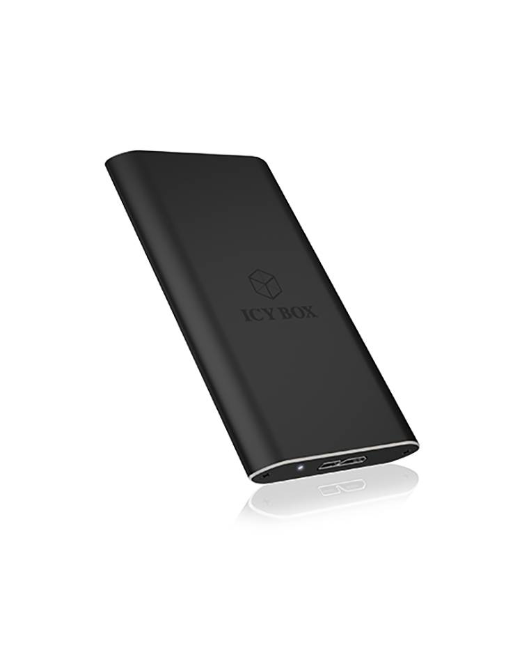 ICY BOX IB-182aMU3, Ext.-Gehäuse, 1x mSATA SSD zu USB 3.0 Host, Aluminium, mSATA mSATA hard drive case USB A (USB 3.2 1s-1