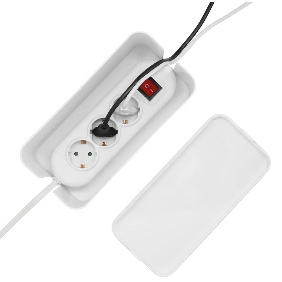 Hama Cable box Plastic White Rigid (L x W x H) 23.5 x 11.8 x 11.5 cm 1 pc(s) 00020661-2